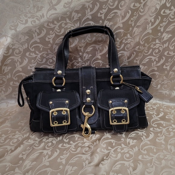 Coach Handbags - Authentic Coach Legacy Limited Edition Black C shoulder bag 10341, LIKE NEW